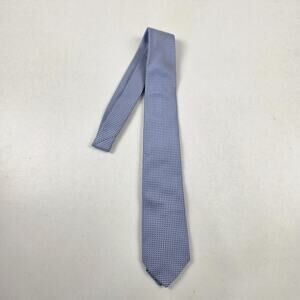 Eton Tie Mens Blue Silk Made In Italy Woven Micro Pattern Formal Dress Necktie